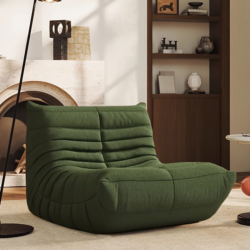 Minimalist Modern Single Lazy Couch Sofa Designer Creativity Caterpillar Balcony Reclining Leisure Reading Chair Can Lie Sofa Suitable For Living Room, Bedroom, Office