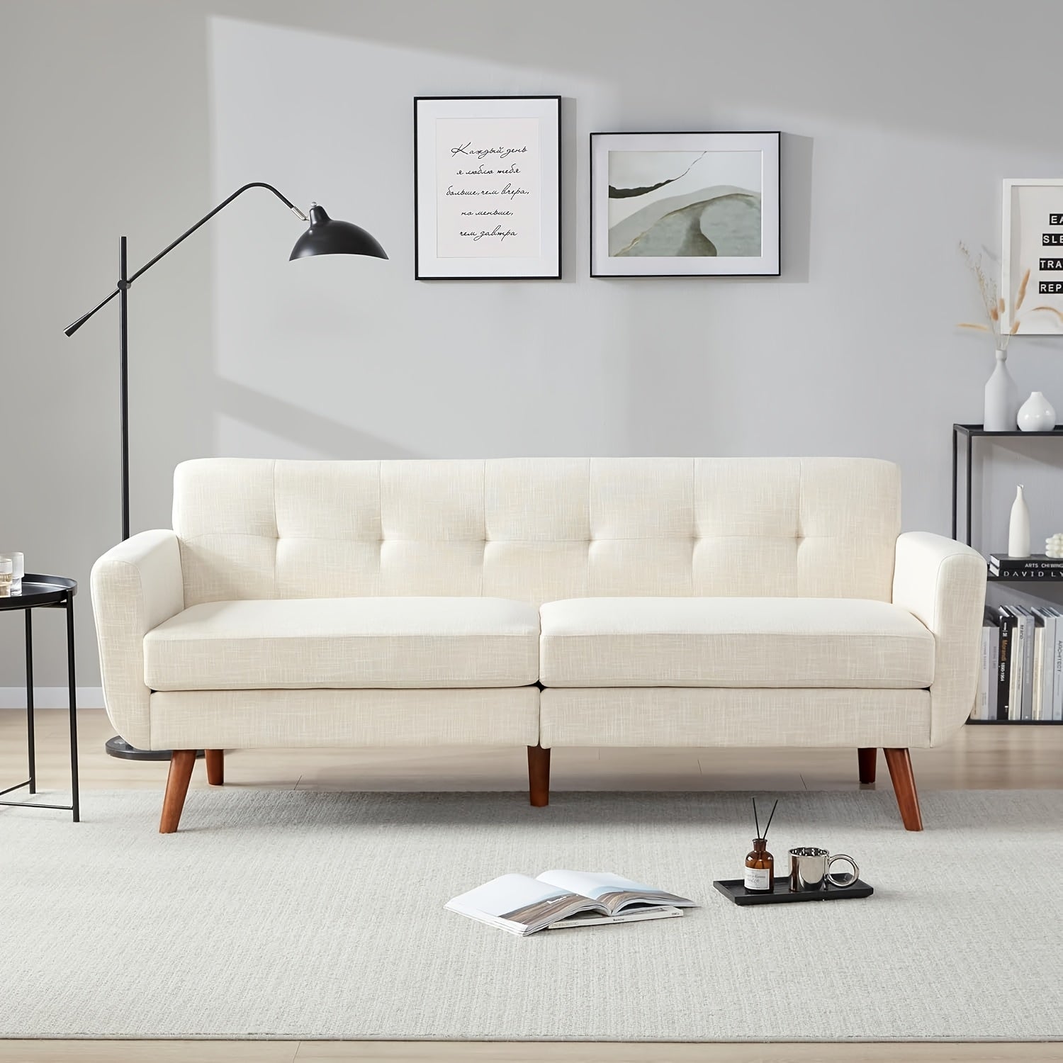 Modern Loveseat Sofa Mid Century Modern Loveseat Sofa, 77\