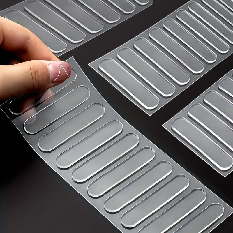 Clear Silicone Furniture Bumpers & Wall Protectors - Adhesive Door Edge Guards, Non-Slip Scratch-Resistant Floor Protectors for Cabinets, Tables, Chairs - Transparent Safety Bumpers for Home & Office Use, Scratch Prevention, Minimalist Design, Durable Pro