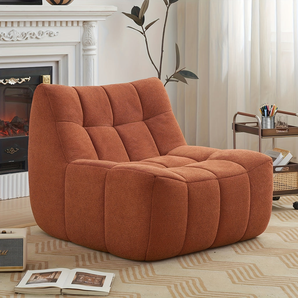 Orange Fabric Sofa Orange Fabric Sofa, Indoor Sofa Lounge Chair, Armless Floor to Ceiling Sofa, No Assembly Required, Suitable for Small Spaces\u002Fliving Rooms\u002Fbedrooms