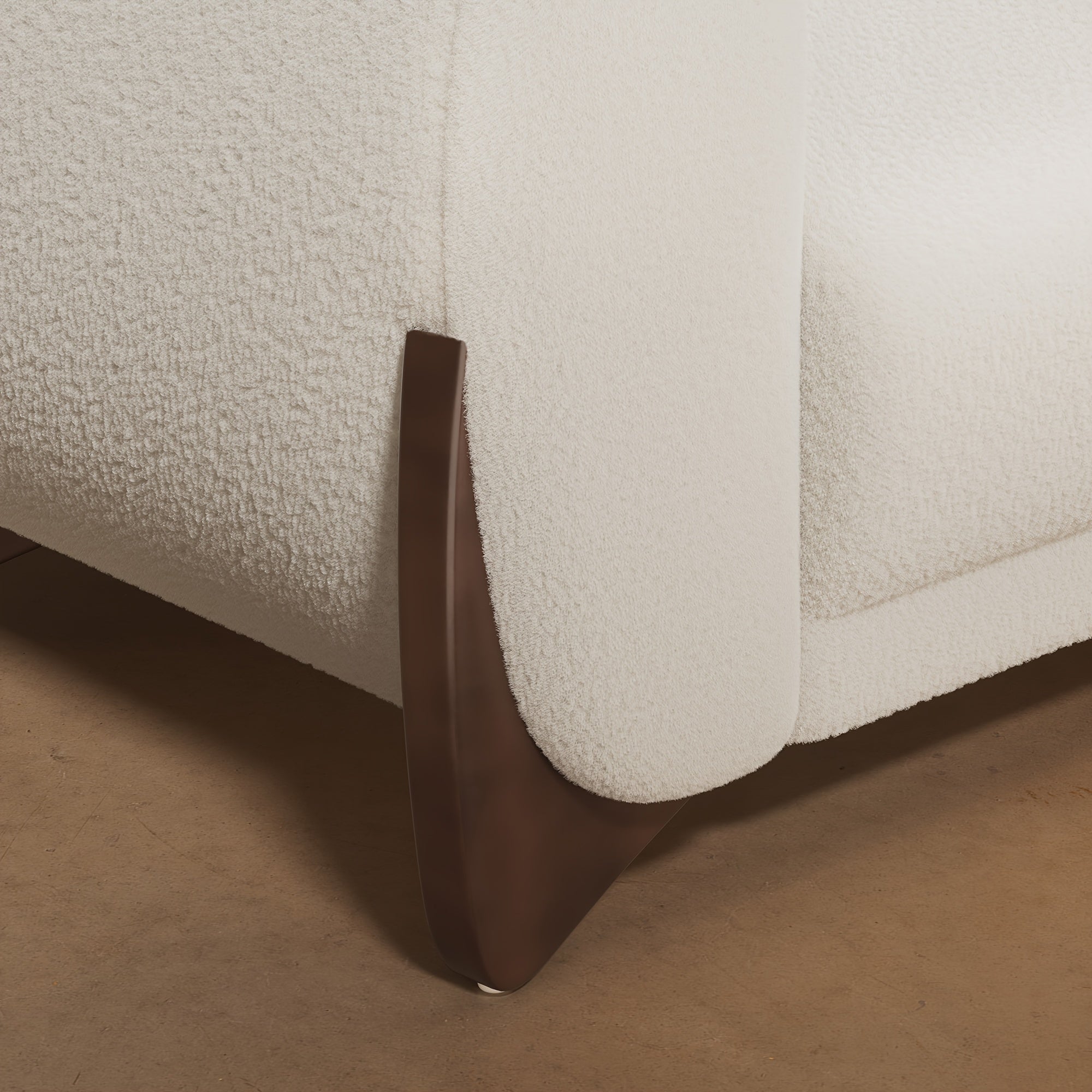 Morden Fort 3pcs Cloud Couch Set, Modern Boucle Sofa Set with Crescent Wood Legs, Light Beige-Friendly Minimalist Upholyster Comfy Couch Sofa for Living Room, 3-Seater And 2 Chairs, Off White\u002FGreen\u002FMix