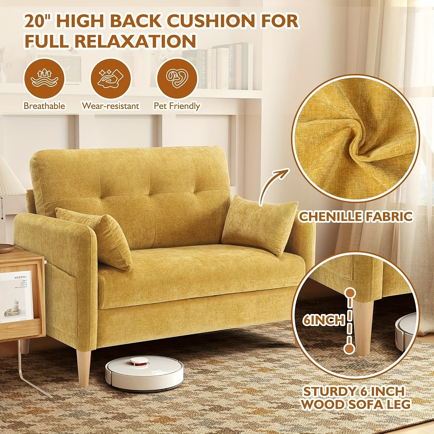 Loveseat Sofa, 47\