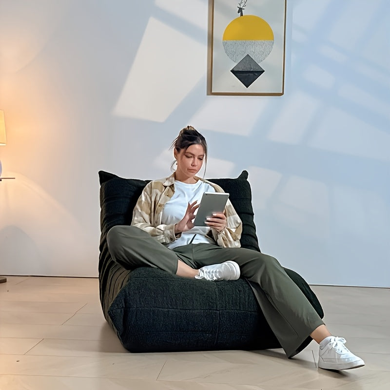 Minimalist Modern Single Lazy Couch Sofa Designer Creativity Caterpillar Balcony Reclining Leisure Reading Chair Can Lie Sofa Suitable For Living Room, Bedroom, Office