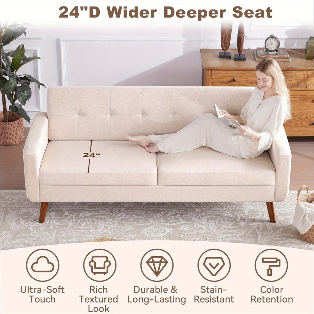 Modern Loveseat Sofa Mid Century Modern Loveseat Sofa, 77\