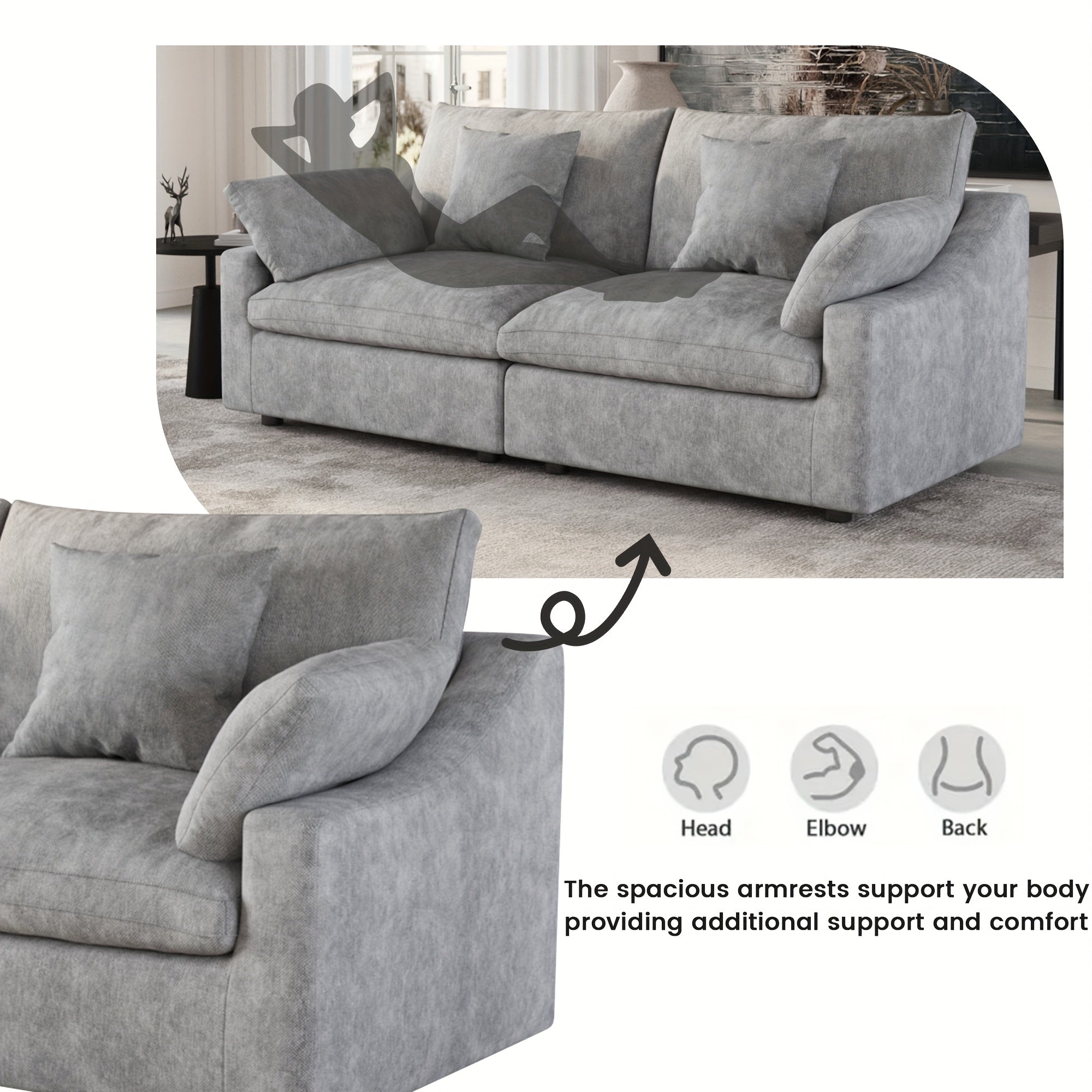 Modern Minimalist Modular Sofa Modern Minimalist Modular Sofa - 82.68\