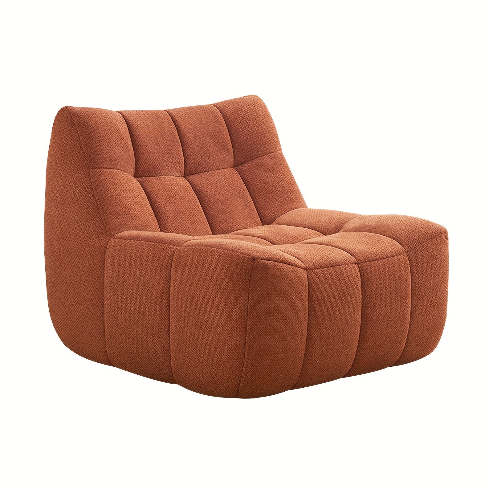 Orange Fabric Sofa Orange Fabric Sofa, Indoor Sofa Lounge Chair, Armless Floor to Ceiling Sofa, No Assembly Required, Suitable for Small Spaces\u002Fliving Rooms\u002Fbedrooms