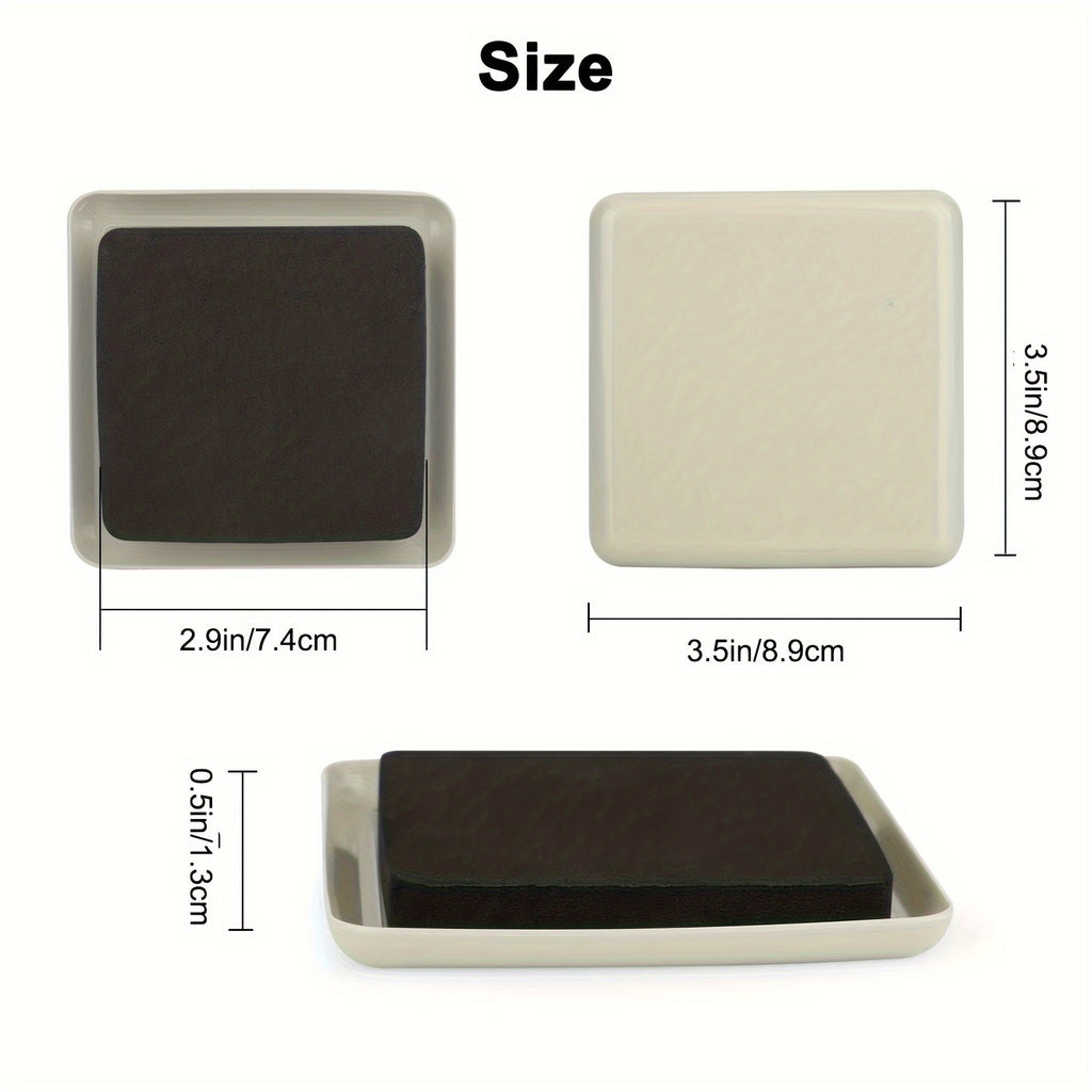 12pcs Furniture Foot Pads, 3.5inch Felt Furniture Sliders, Reusable Furniture Movers, for Carpet, Hardwood, Laminate, Tile